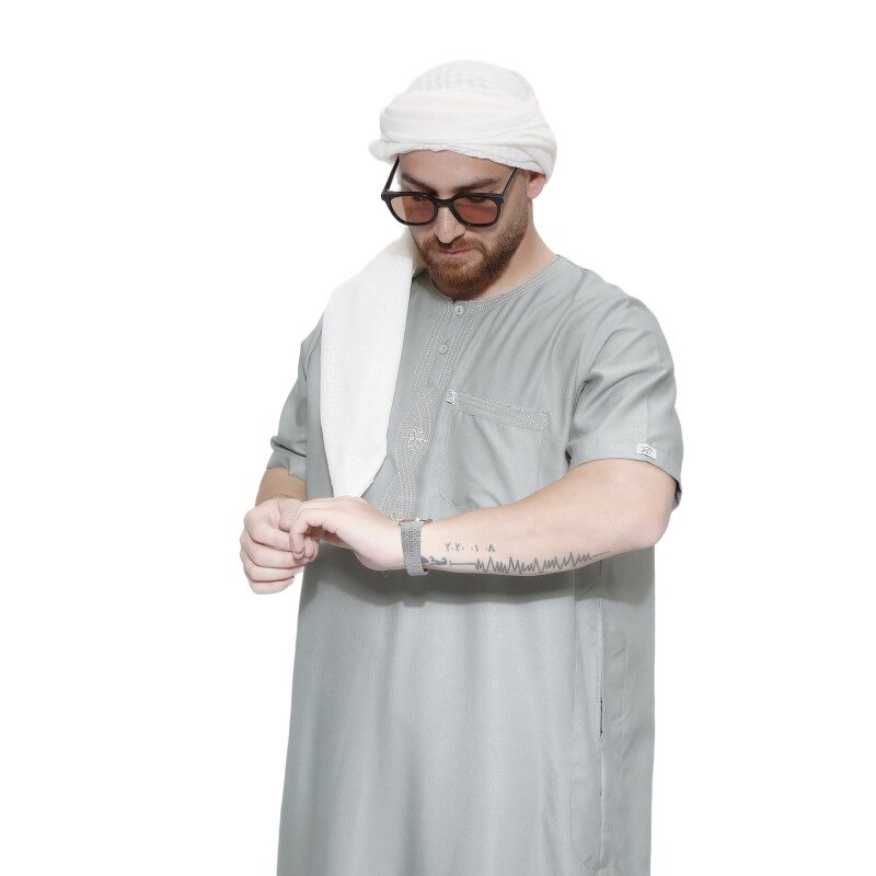 Boy Thobe - Saudi Dubai 4 Colors Kids Muslim Children Eid Dress