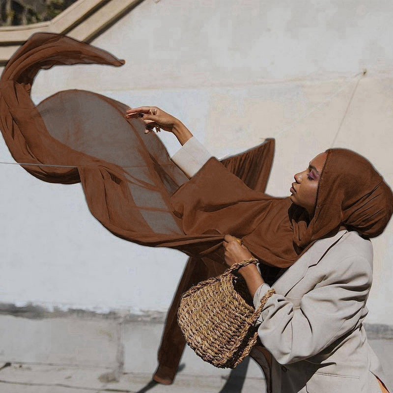 Hijab Scarf - Wide-brimmed Modal Rayon Soft Skin-friendly Double-needle