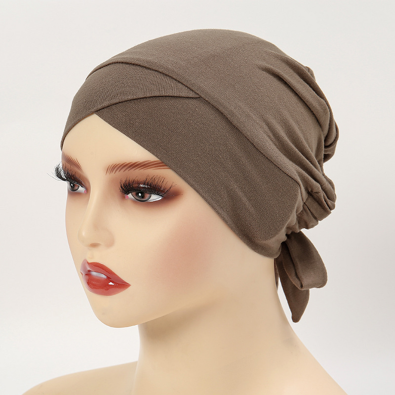 Yibaoli Manufacturer New Ethnic Modal Cotton Elastic Breathable Hijab Undercap Fashion Muslim Hijab Cap