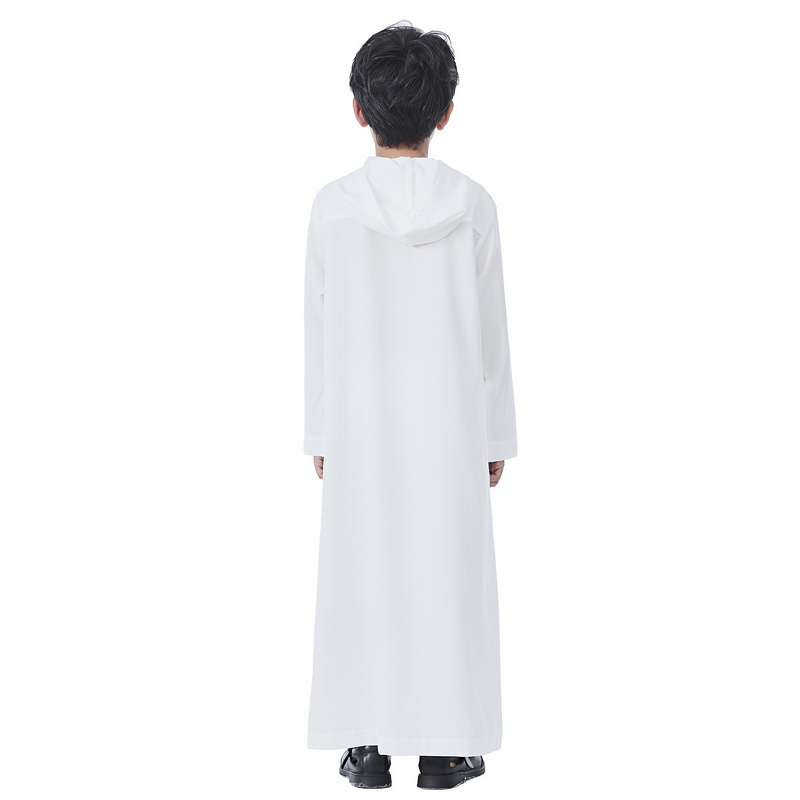 Men Thobe - Ramadan Eid Long-Sleeve Arabic Prayer Collar Cuff Robe