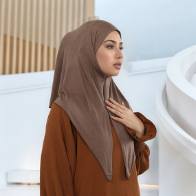 Instant Hijab - Versatile Malaysian Soft Modal With Zipper Muslim Scarf
