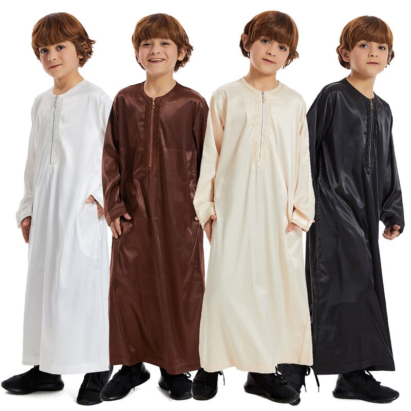 Men Thobe - Dubai 4 Colors Arabic Moroccan Ramadan Muslim Clothing