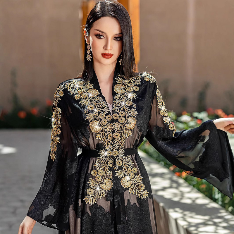 Abaya Dress - New Middle Eastern Muslim Elegant Embroidered Long Dubai