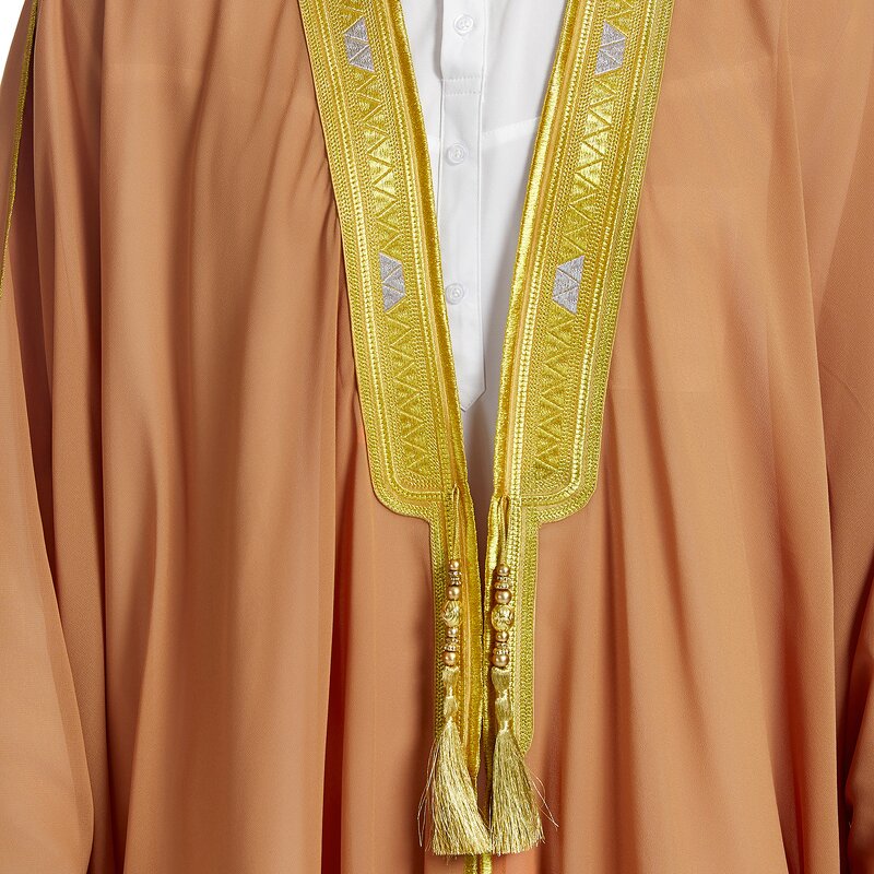 Boy Thobe - Dubai 4 Colors With Golden Ribbon Muslim Kids Eid Dress