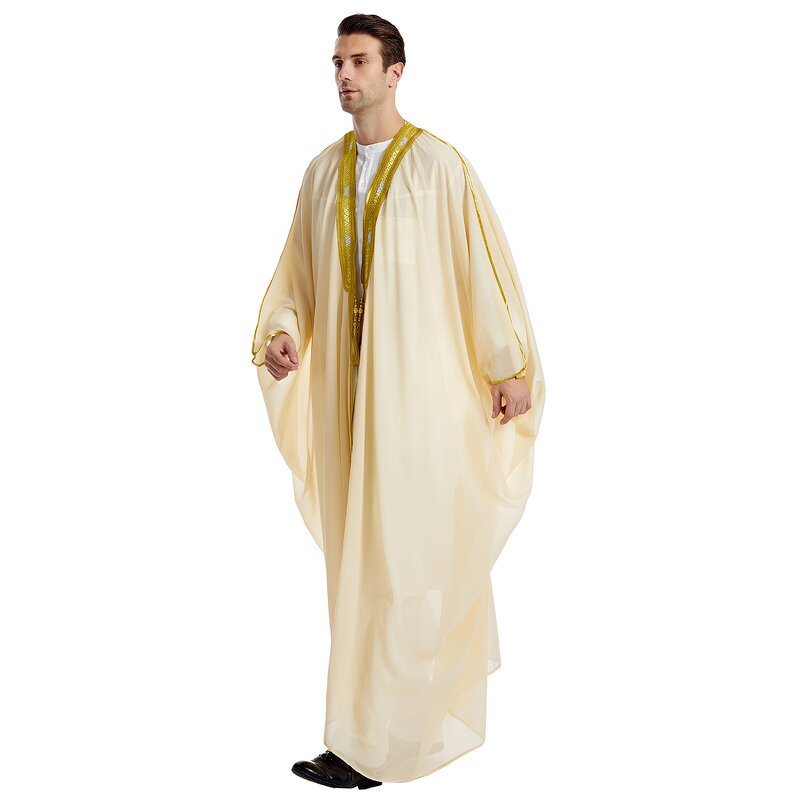 Boy Thobe - Dubai 4 Colors With Golden Ribbon Muslim Kids Eid Dress