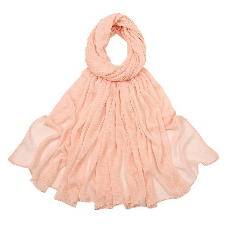 Hijab Scarf - Rolled-Edge Rayon Cotton Elegant Middle East Best-Selling