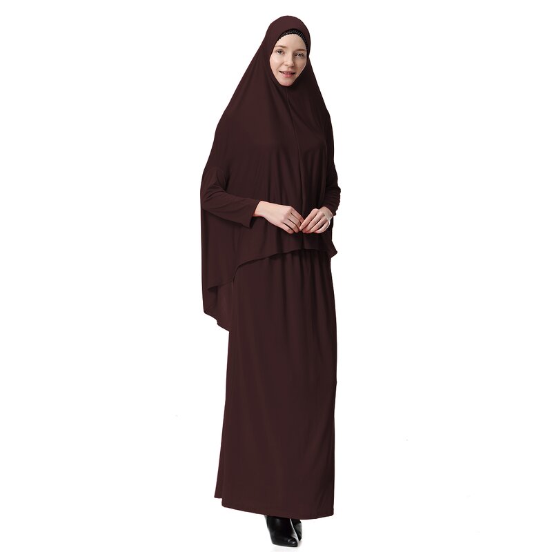 Jilbab Set - 10 Colors 2 Piece Muslim Women Prayer Dress Hijab Outfit