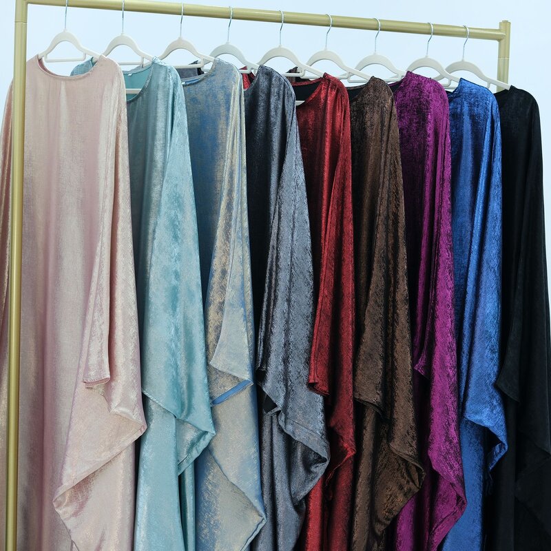 Abaya Manufacturer - 2025 Eid 11 Colors Silver Printed Batwing Butterfly Kaftans