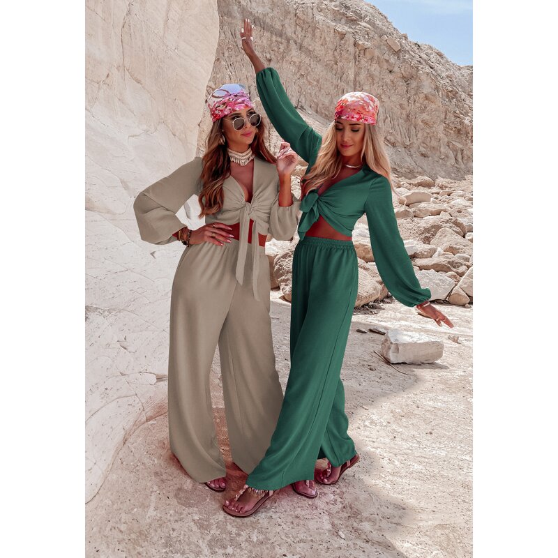 Women Pants - Casual Working Straight With Belt Formal Office Trousers