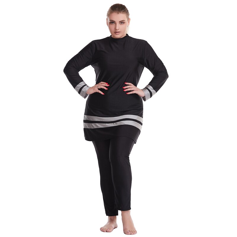 Swimwear - 3 Colors Muslim Plus Size Islamic Women Swimming Clothes