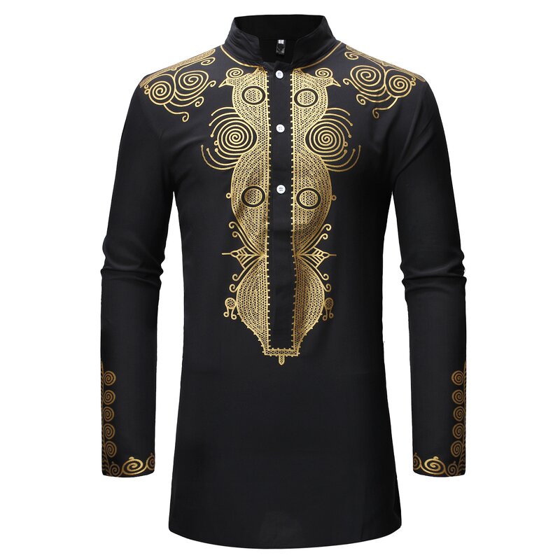 Men Wear - 2025 Bazin Ankara 100% Cotton Short Sleeve Traditional