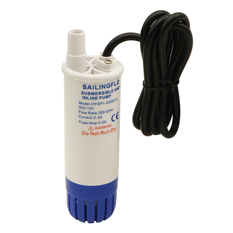 Water Pump Manufacturer - SAILINGFLO New Model 200GPH 12V Inline High Flow Submersible for Caravan/Marine