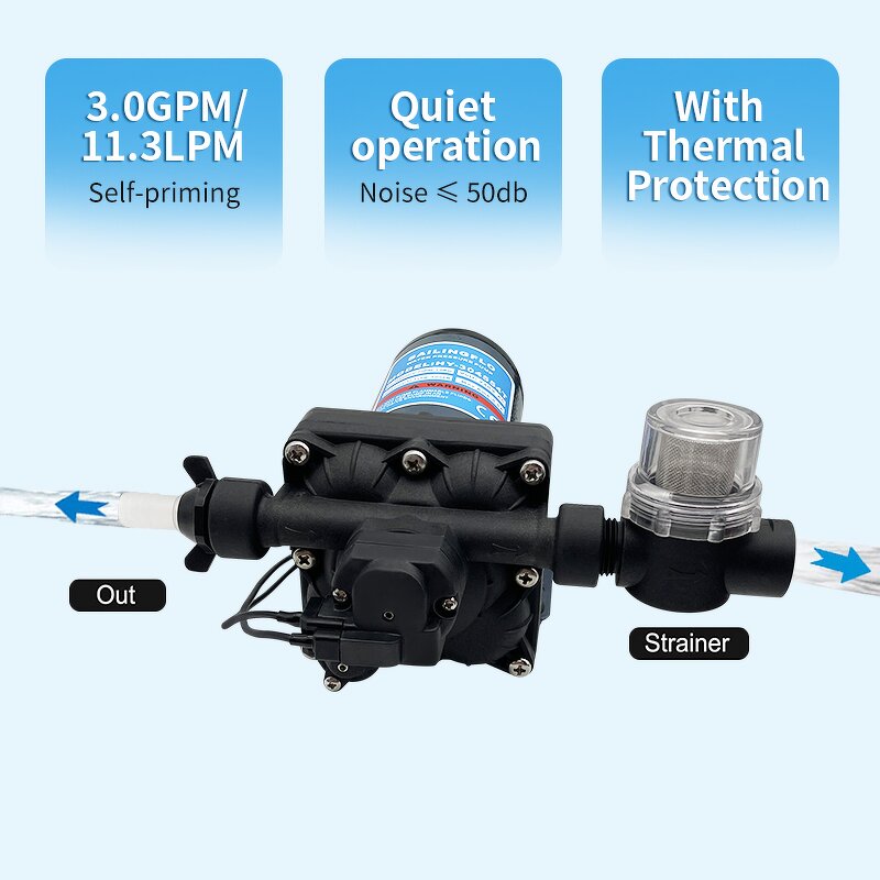 Electric Diaphragm Pump Manufacturer - SAILINGFLO HY-304554T 220V AC for RV Water