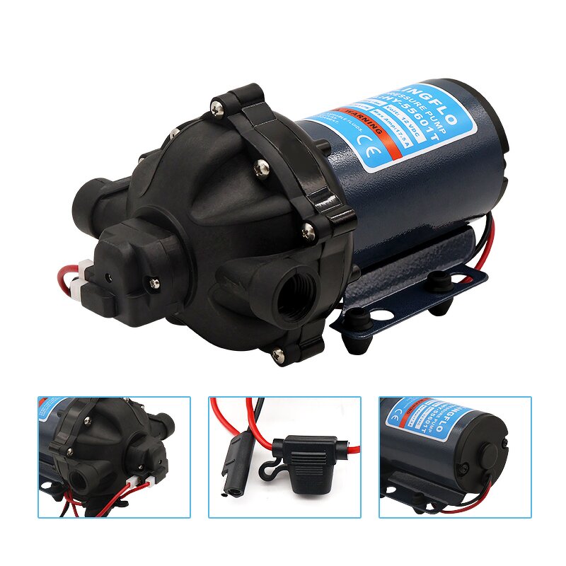 Diaphragm Water Pump Manufacturer - 12V DC 20L/min 60psi Small for Car Wash Agricultural Spraying Marine RV