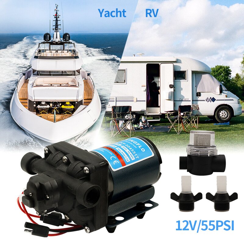 Diaphragm Pump Manufacturer - SAILINGFLO 12V 3.0GPM 55psi Fresh Water with 1/2" Female Thread