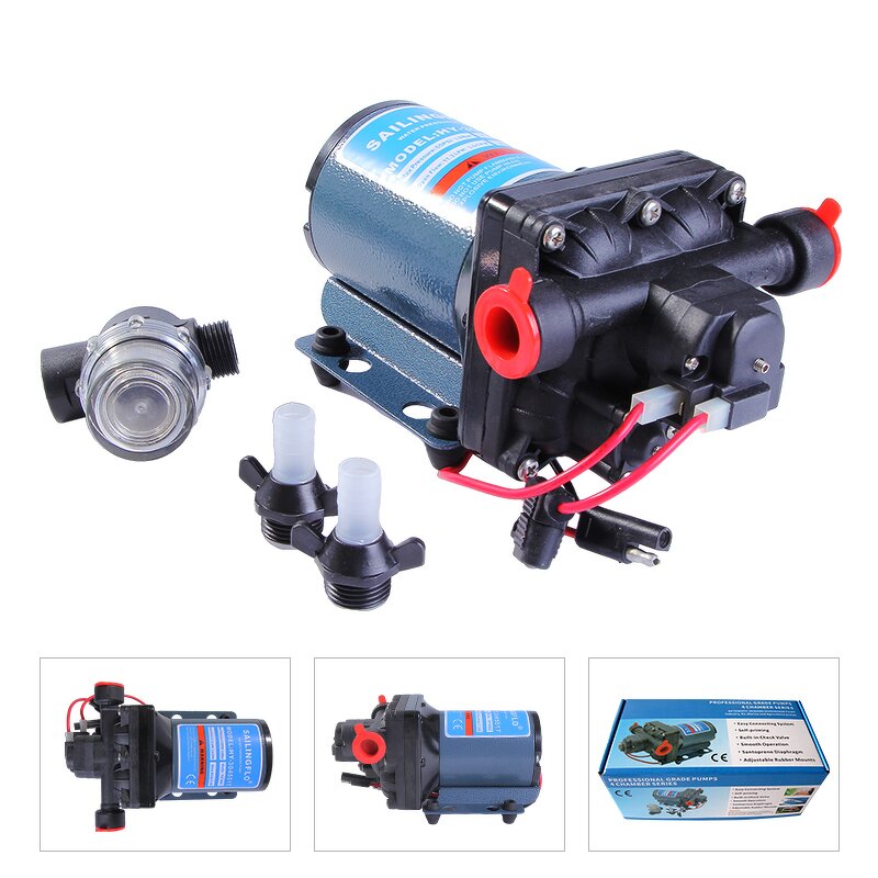 Diaphragm Water Pump Manufacturer - HY-304551R 12V DC 55psi Automatic 3GPM for RV Fresh & Outdoor Camping