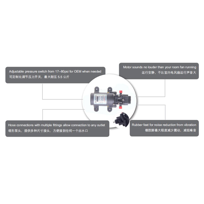 Spray Pump Manufacturer - SAILINGFLO 70psi 12v DC Small Diaphragm for Agricultural Sprayer