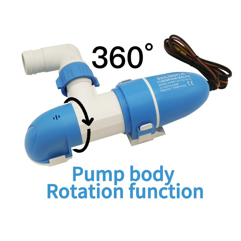 Bilge Pumps Manufacturer - SAILINGFLO 12V 900GPH Automatic Low-profile Horizontal Boat