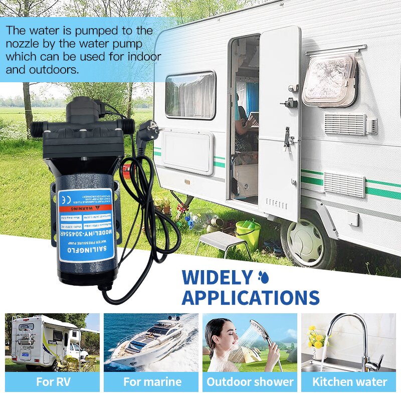 RV Water Pump Manufacturer - HY-304553R Low Noise 55psi 115V AC 3GPM