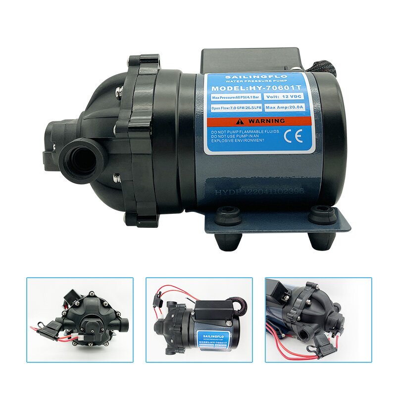 Diaphragm Pump Manufacturer - SAILINGFLO 12V DC 7.0GPM 60psi High Pressure for Window Cleaning/Car Wash