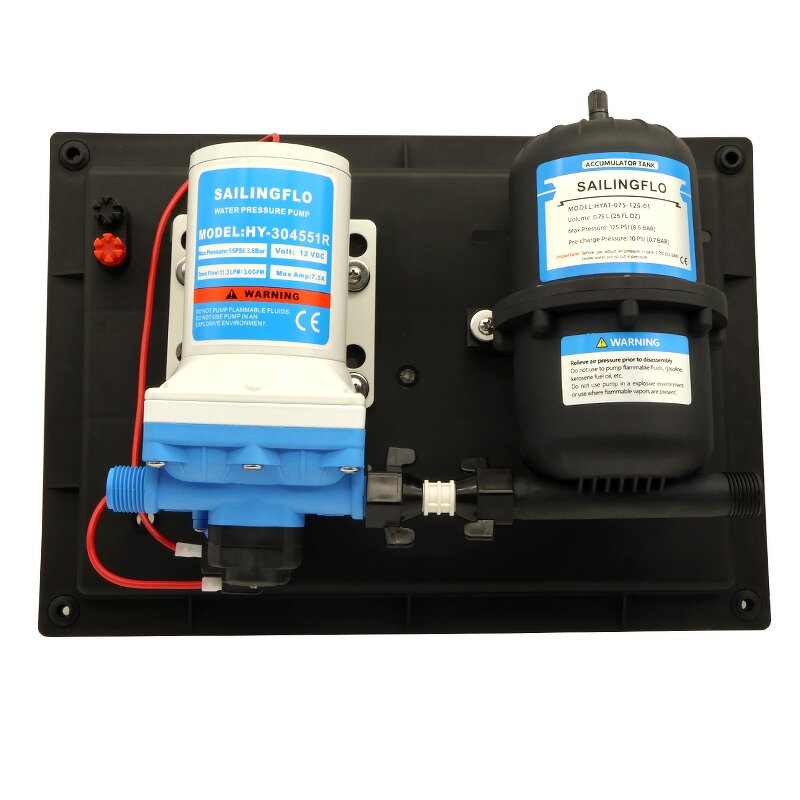 Diaphragm Pump Manufacturer - SAILINGFLO 12V Self Priming 3GPM Fresh Water with 0.75L Accumulator Tank
