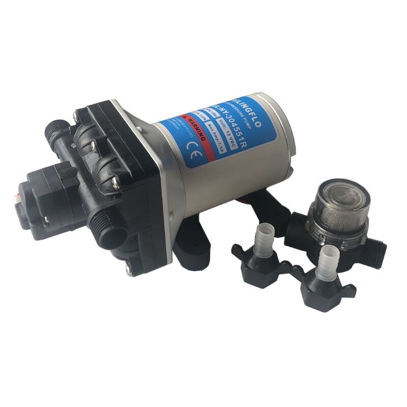 Diaphragm Water Pump Manufacturer - HY-304551R 12V DC 55psi Automatic 3GPM for RV Fresh & Outdoor Camping