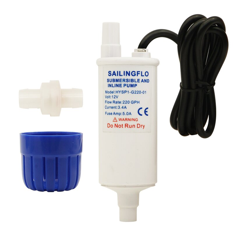 Submersible Pump Manufacturer - SAILINGFLO New Model 12V DC 220GPH Small for Fresh Water & Seawater