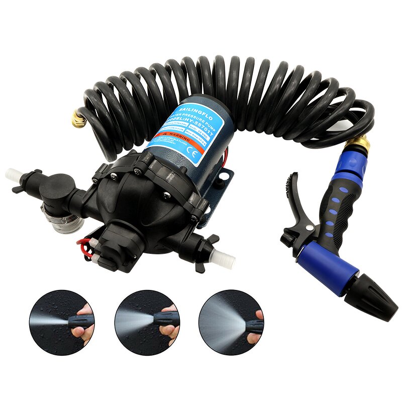 Car Washer Pump Manufacturer - Electric 70PSI 20.8LPM Self Priming 12V DC Washdown Kit