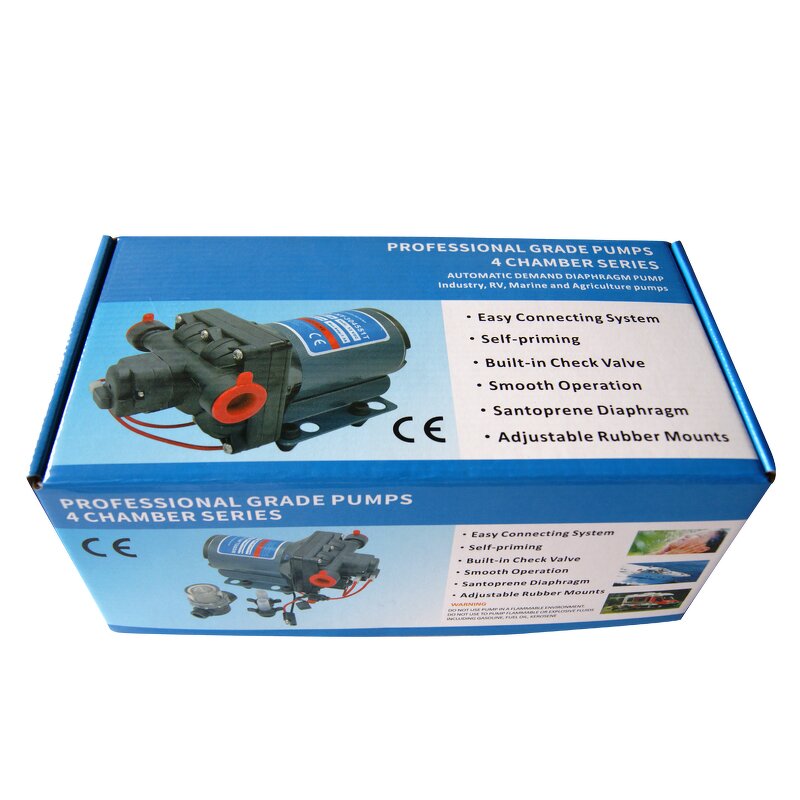 Diaphragm Water Pump Manufacturer - HY-304551R 12V DC 55psi Automatic 3GPM for RV Fresh & Outdoor Camping