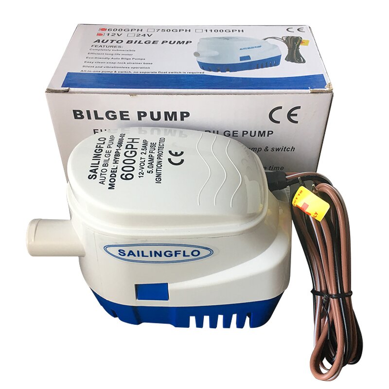 Bilge Pumps Manufacturer - HYBP2-G600-02 600GPH 24V DC Mini for Boats