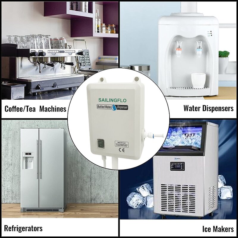 Water Dispenser Pump System Manufacturer - SAILINGFLO 220V AC 1GPM Double Pipe Bottled Electric for Coffee Machine/Refrigerator