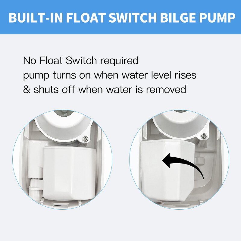 Bilge Pump Manufacturer - 1100GPH 12/24 Volt Electric Submersible Marine Automatic Boat