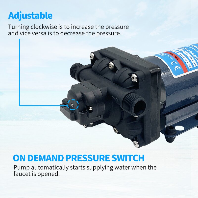 RV Water Pump Manufacturer - HY-304553R Low Noise 55psi 115V AC 3GPM