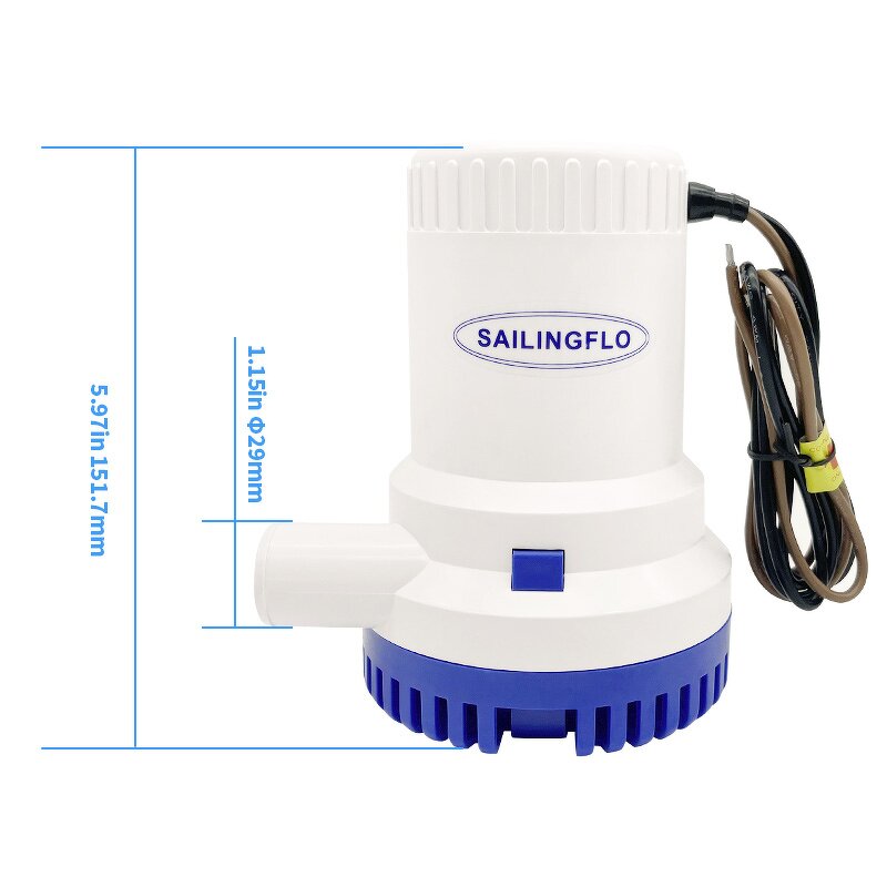 Bilge Pump Manufacturer - SAILINGFLO Hot Sale 24V 1500GPH Non-automatic for Boat