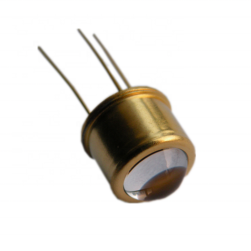 Amber LED - TO18 600nm InGaAsP Spherical glass lens Hermetically sealed