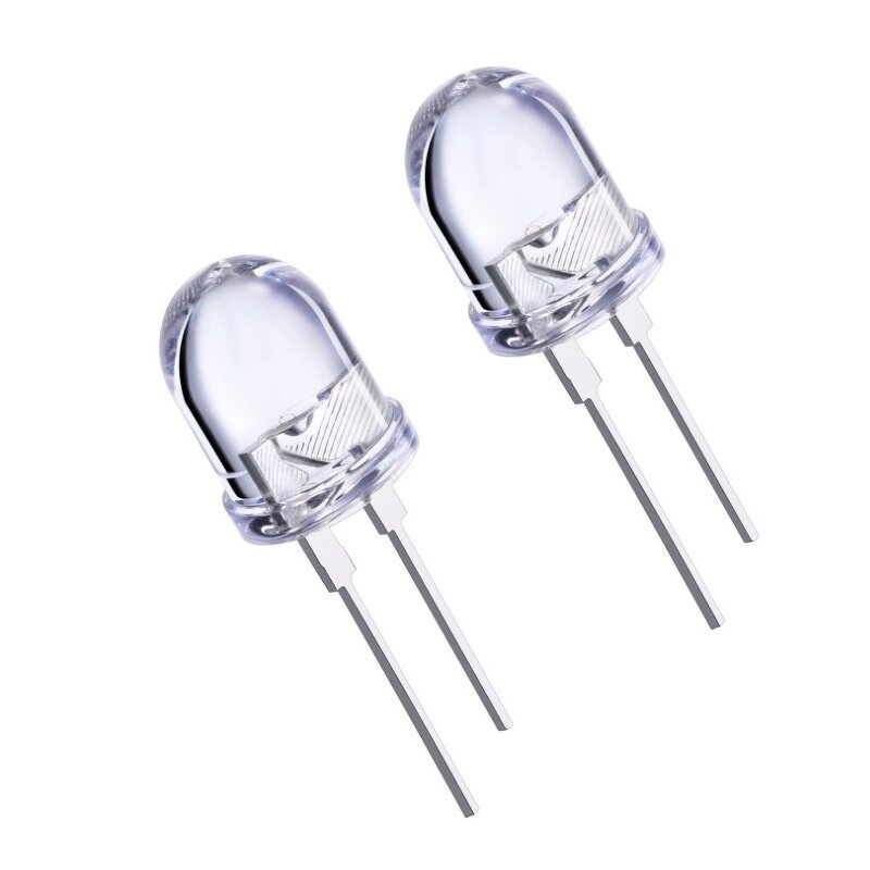 LED Diode - Deep Red 5/8/10MM 660-700nm Water Clear Lens InGaAs