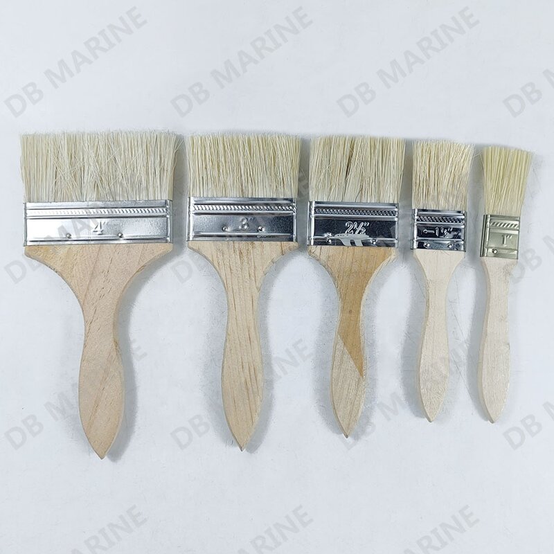 Paint Brush - IMPA510101-09 Wooden Handle Flat Bristle Industrial Wall