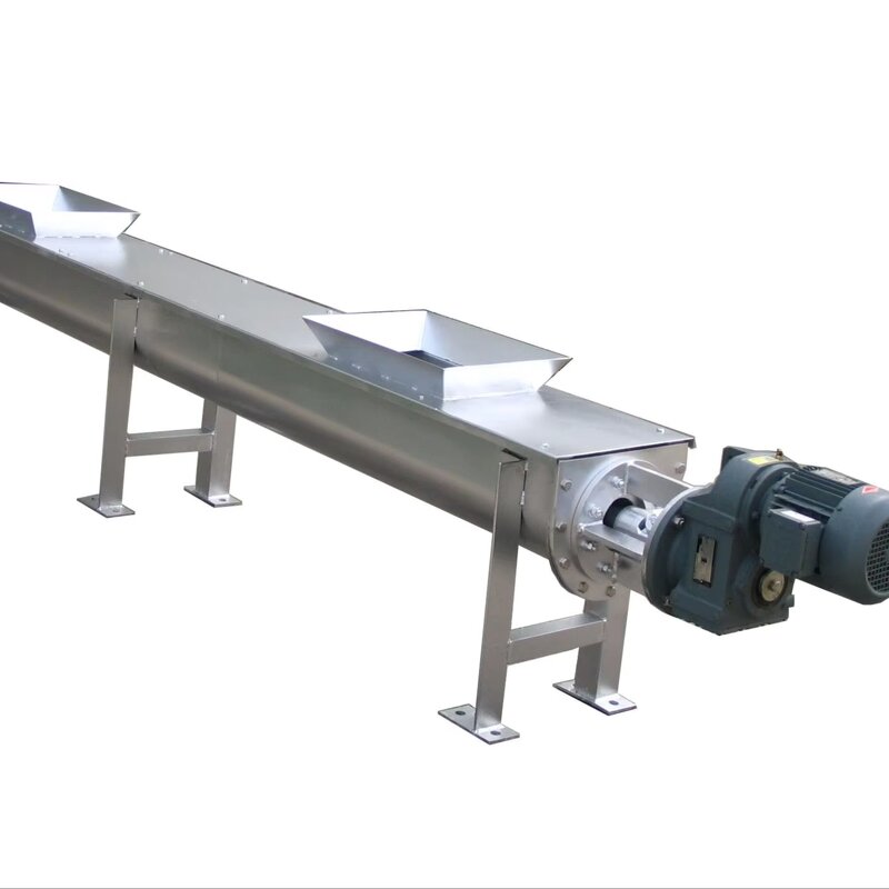Screw Conveyor - High Quality Carbon Steel Inclined Automatic Powder Feeding System