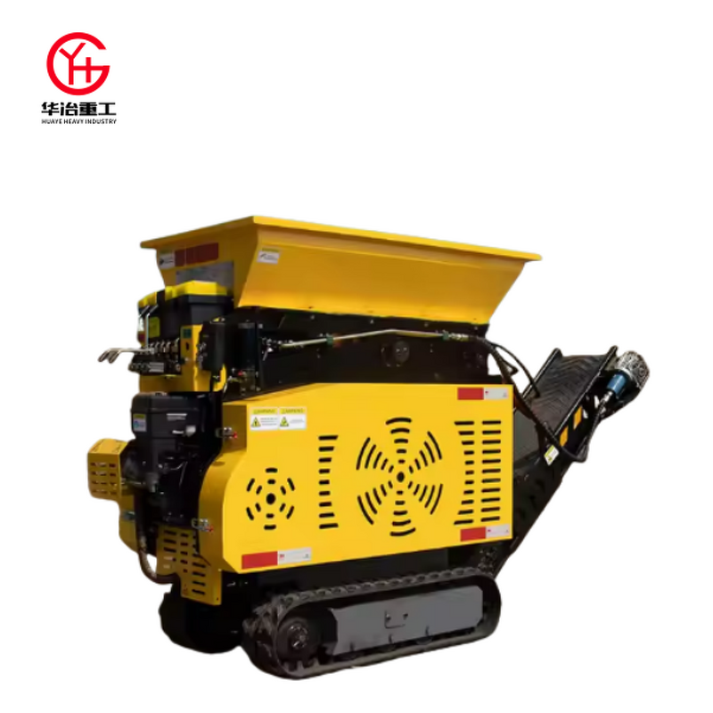Mobile Crusher Manufacturer - Mini Diesel Stone Jaw Cone Crawler Small Mobile Crushing