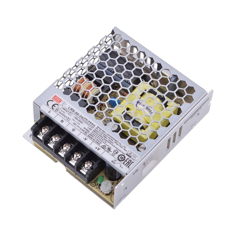 Power Supply Manufacturer - MEAN WELL LRS-50-24 24V 2.2A 50W 88% Eff. Metal Case for USA Shipping