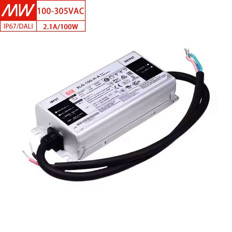 LED Driver Manufacturer - Mean Well XLG-100-H-A 100W 24V 2.1A IP67 Waterproof Wide Input