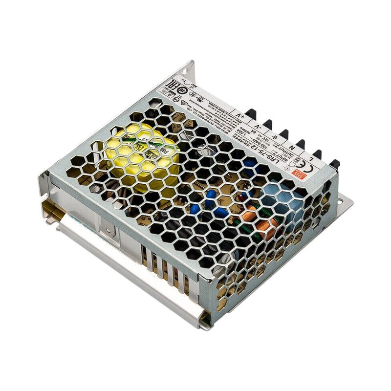 Power Supply Manufacturer - Mean Well LRS-75-12 12V 6A 75W 89% Eff. Low Power for USA Shipping
