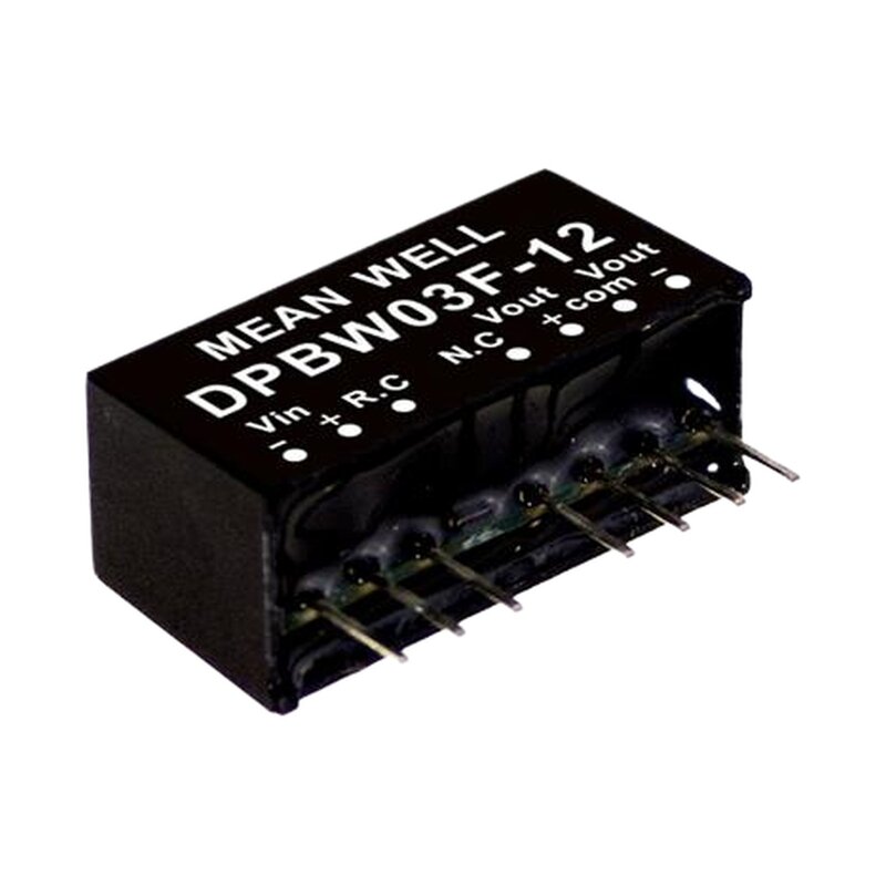 DC-DC Converter Manufacturer - Mean Well DPBW06F-12 Dual Output 6W 9-36Vdc for Automation & Telecom