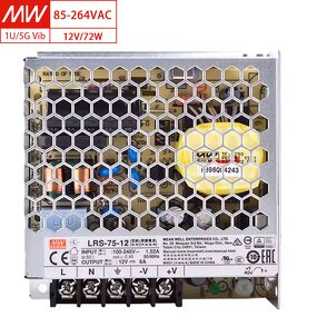 Power Supply Manufacturer - Mean Well LRS-75-12 12V 6A 75W 89% Eff. Low Power for USA Shipping