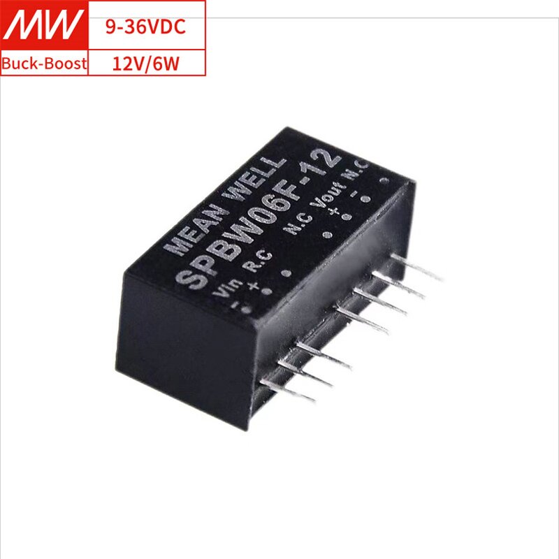 DC-DC Converter Manufacturer - Mean Well DPBW06F-12 Dual Output 6W 9-36Vdc for Automation & Telecom
