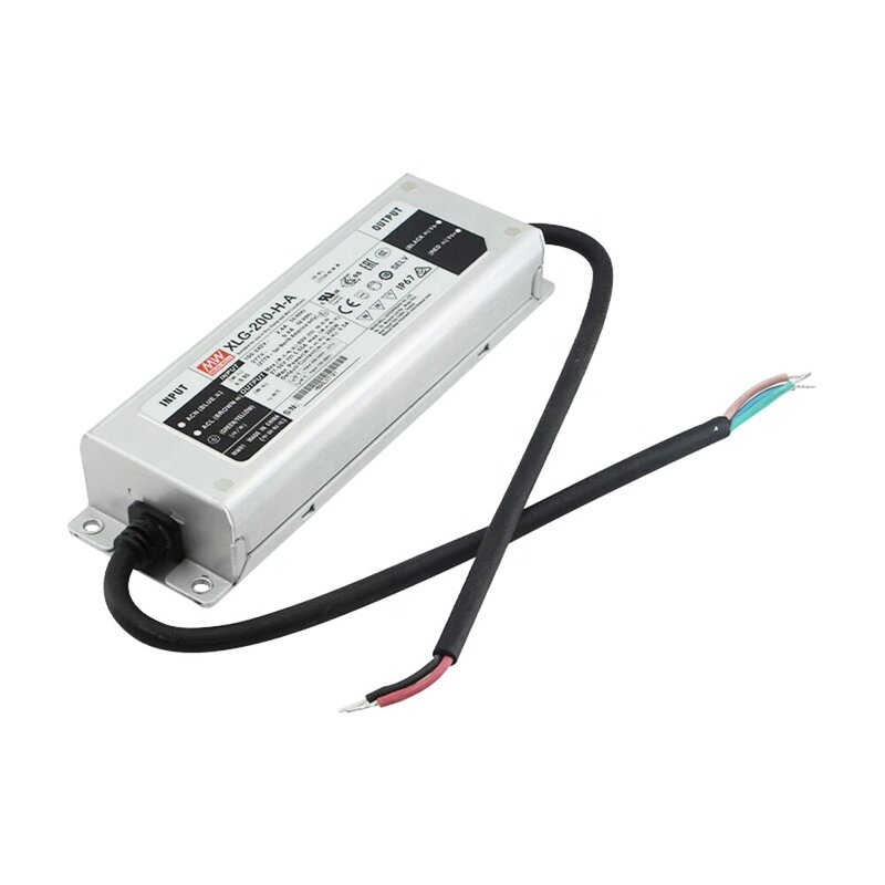 LED Driver Manufacturer - Mean Well XLG-200-H-A 200W Waterproof for Outdoor Lighting USA Shipping