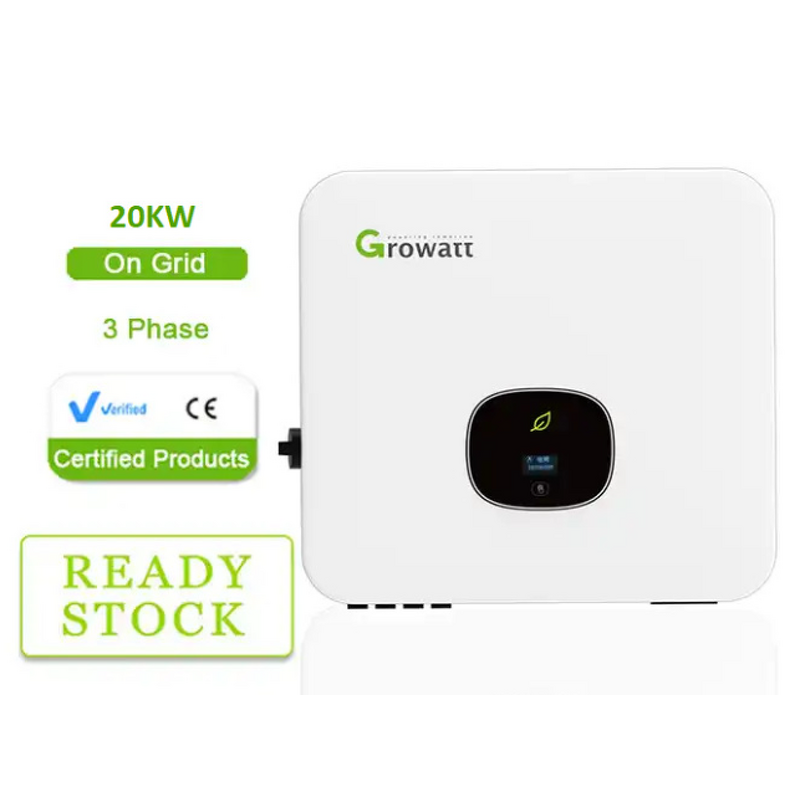 Solar Inverter Manufacturer - Growatt MID 20KTL3-X2 20kW Three Phase 98.75% Eff. 1100V DC US-Compatible