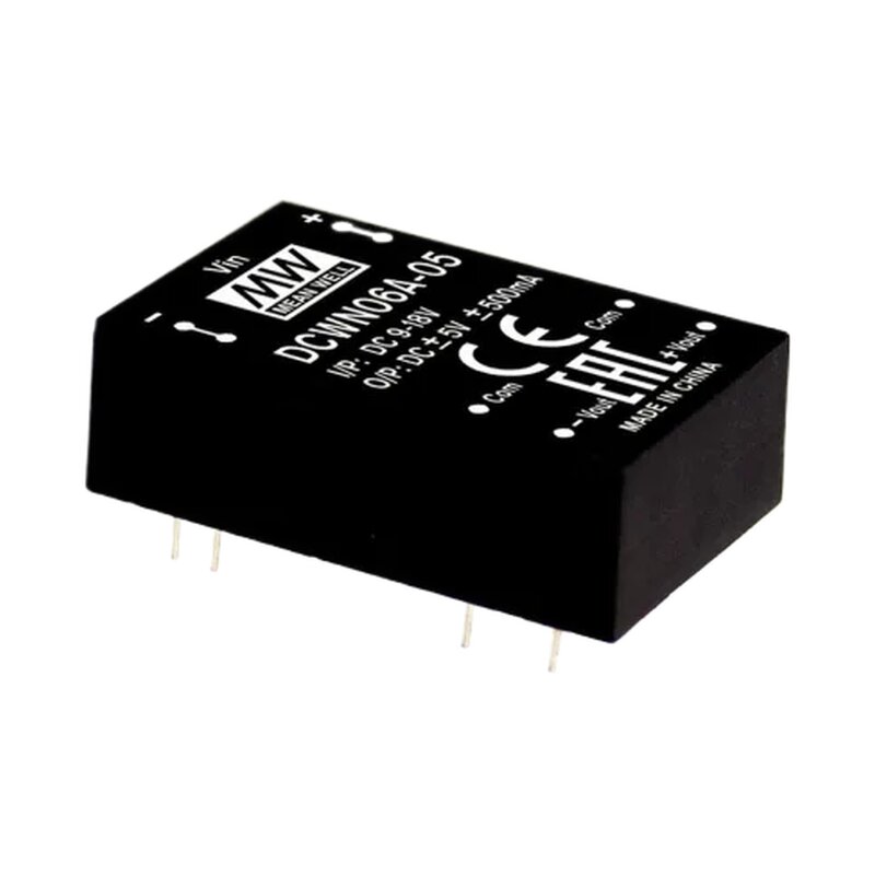 DC-DC Converter Manufacturer - MEAN WELL DCWN06B-15 6W 18-36V Input for Monitoring & Diagnostic Systems