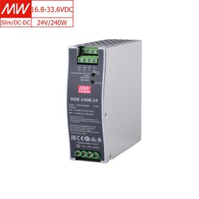 DC-DC Converter Manufacturer - MEAN WELL DDR-240B-24 240W Rail-Mount for Harsh Industrial & Transit