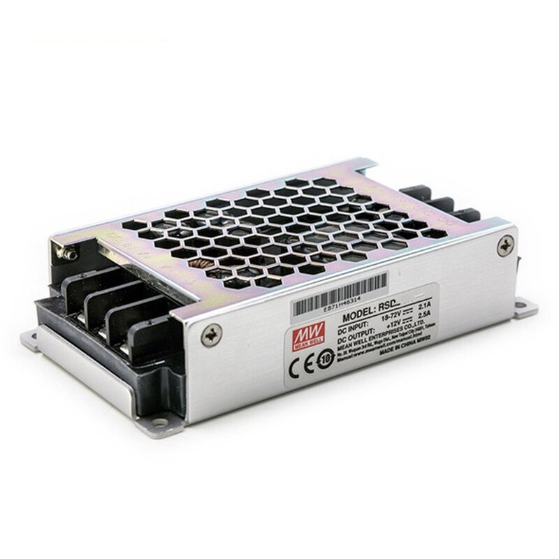 DC-DC Converter Manufacturer - MEAN WELL RSD-60L-12 60W 93% Eff. for Rail & Industrial Applications